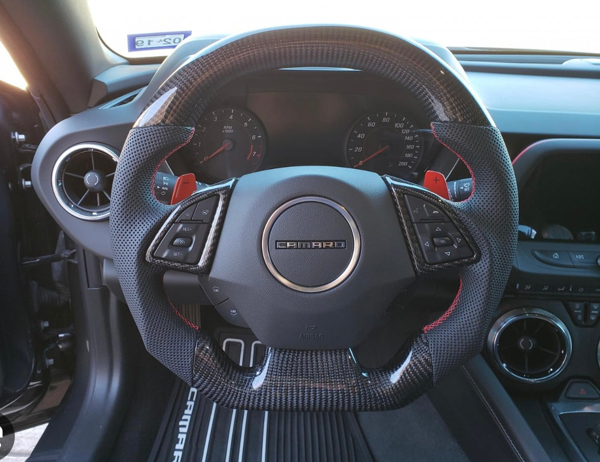 2016+ Chevrolet Camaro Carbon Fiber Steering Wheel