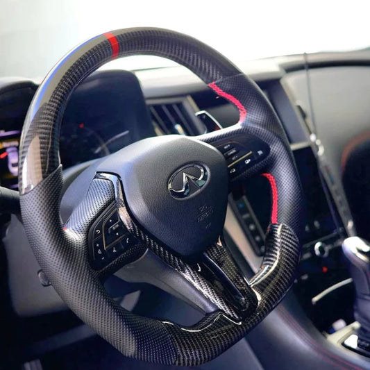 Infiniti Q50 2014+ and Q60 2017+ Carbon Fiber Steering Wheel